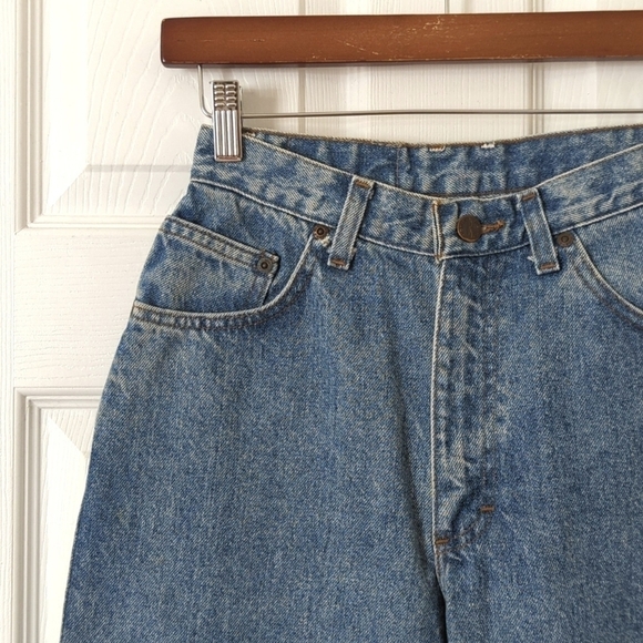 Riders 90's Vintage Deadstock Medium Wash High Rise Easy Fit Tapered Leg Jeans 5 - Picture 11 of 16